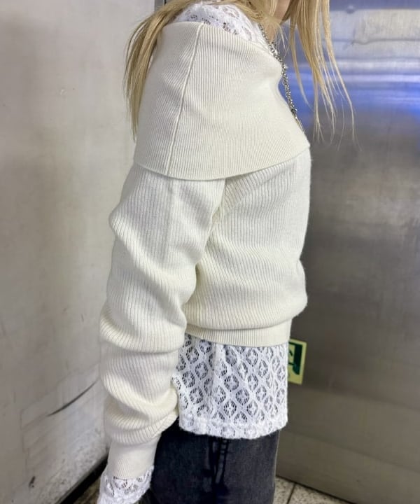 ヒカリさんの「BEAMS WOMEN｜リブ オフショルダー プルオーバー」を使ったコーディネート