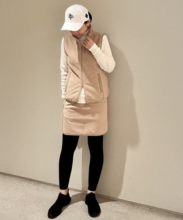 ビームスゴルフ　ゴルフウェア　ワンピース　ベージュ BEAMS GOLF（ビームス ゴルフ）ORANGE LABEL / 裾プリーツ
