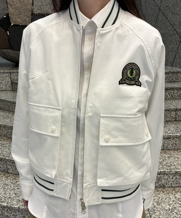 amiriさんの「BEAMS WOMEN｜【別注】FRED PERRY / Tennis Bomber Jacket」を使ったコーディネート