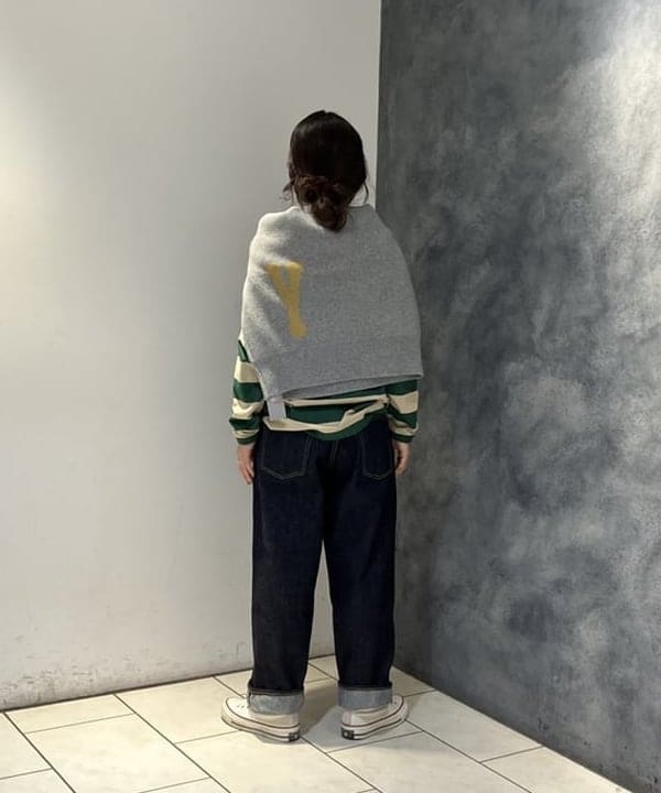 モモさんの「BEAMS WOMEN｜【別注】LACOSTE / ボーダー ロングスリーブ Tシャツ」を使ったコーディネート