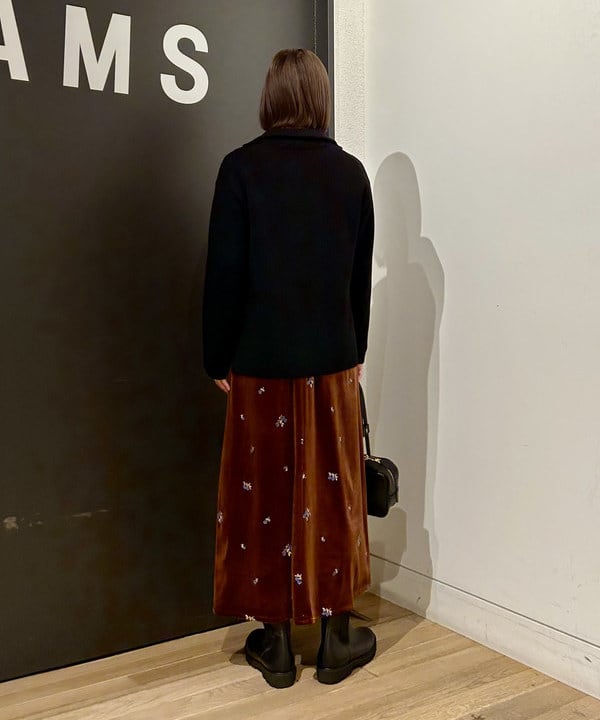 早川 萌子さんの「BEAMS WOMEN｜BATONER / ウール リブ ハーフジップ ニット」を使ったコーディネート