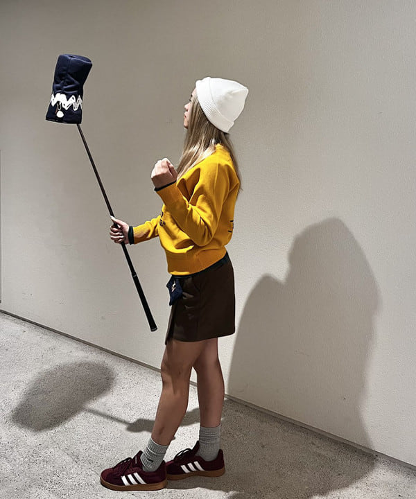 美品☆ビームスゴルフ ハイブリッドダウン ニット カモフラ柄 2way