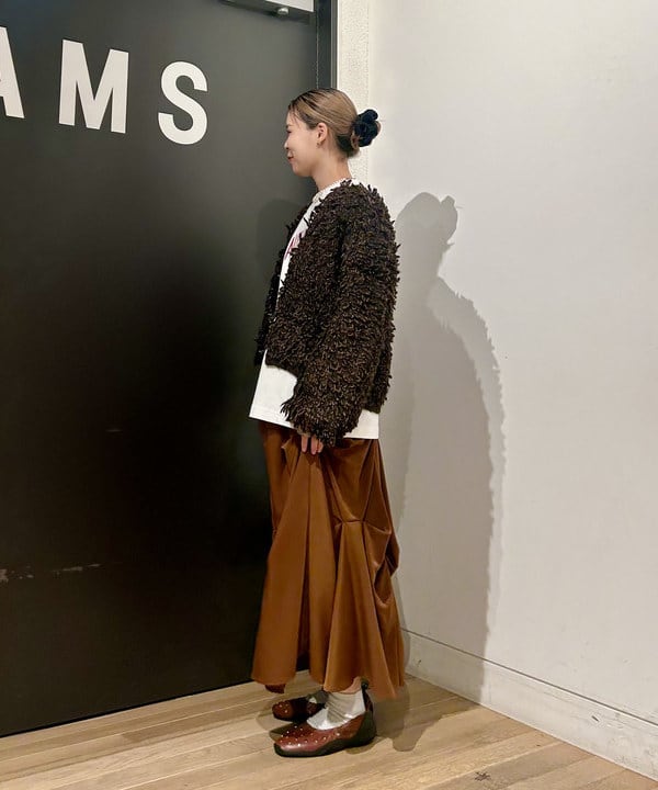 早川 萌子さんの「BEAMS WOMEN｜ミックス ループ編み ニット ジャケット」を使ったコーディネート