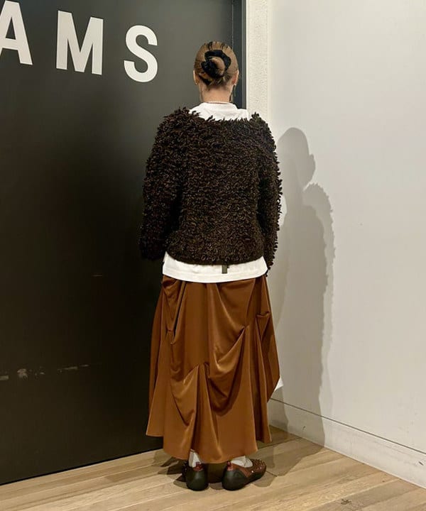 早川 萌子さんの「BEAMS WOMEN｜ミックス ループ編み ニット ジャケット」を使ったコーディネート