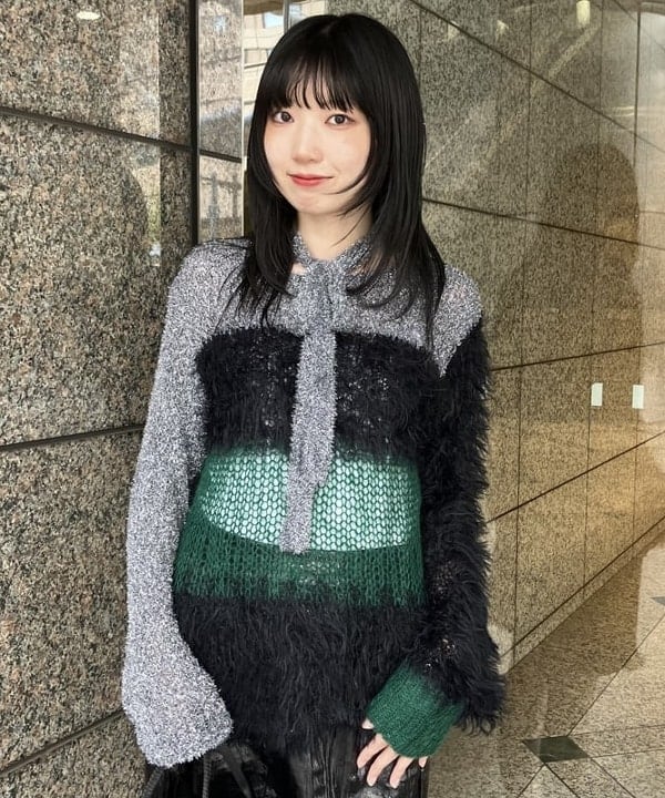 加歩さんの「BEAMS WOMEN｜maturely / スリーヤーン ボウタイ ロングスリーブ」を使ったコーディネート