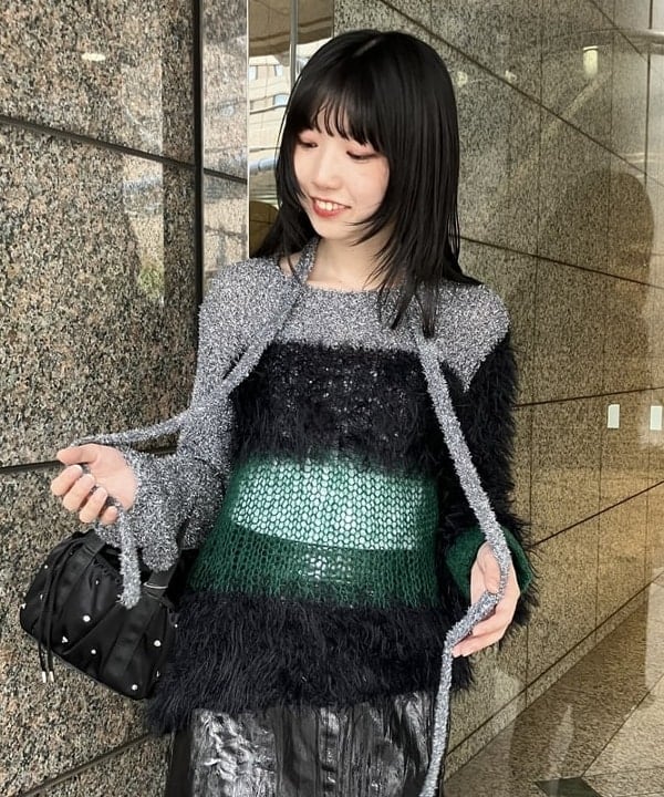 加歩さんの「BEAMS WOMEN｜maturely / スリーヤーン ボウタイ ロングスリーブ」を使ったコーディネート