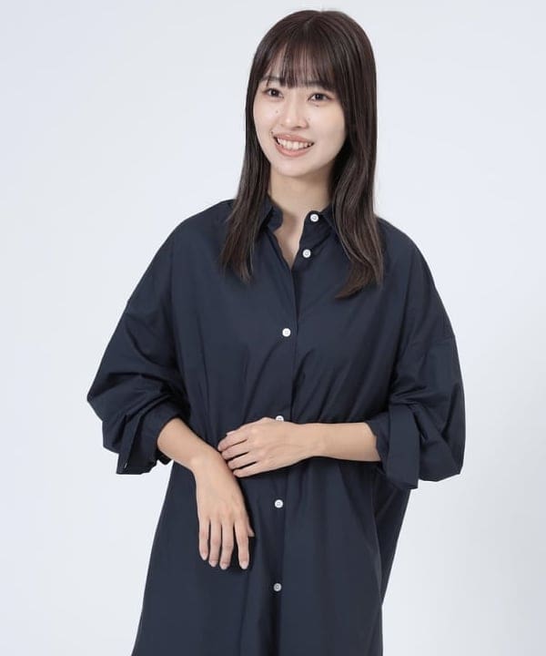 茂野 真楓さんの「BEAMS WOMEN｜タイプライター シャツ ワンピース」を使ったコーディネート