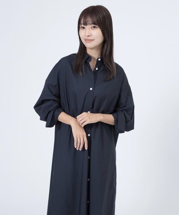 茂野 真楓さんの「BEAMS WOMEN｜タイプライター シャツ ワンピース」を使ったコーディネート