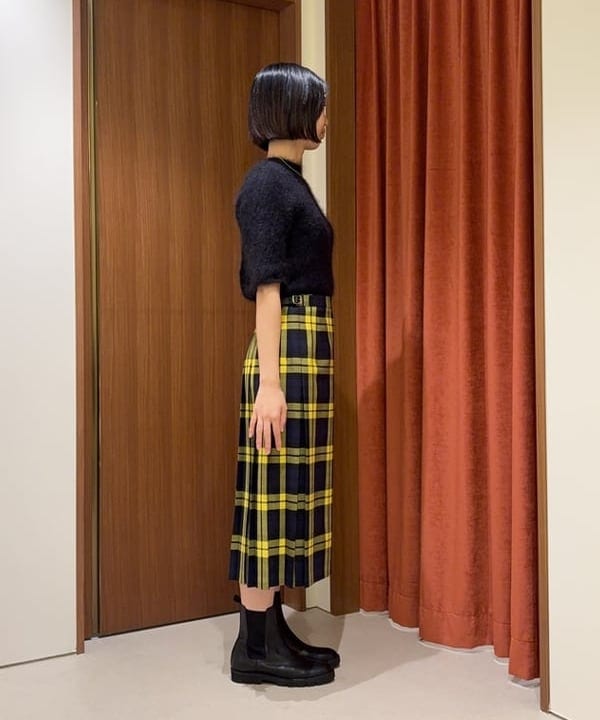 Kanaeさんの「BEAMS WOMEN｜モヘヤ ハーフスリーブ 2WAY プルオーバー」を使ったコーディネート