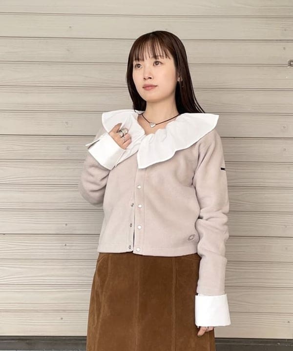 カタヤマ アヤさんの「BEAMS WOMEN｜ORCIVAL / フリース クルーネック カーディガン」を使ったコーディネート