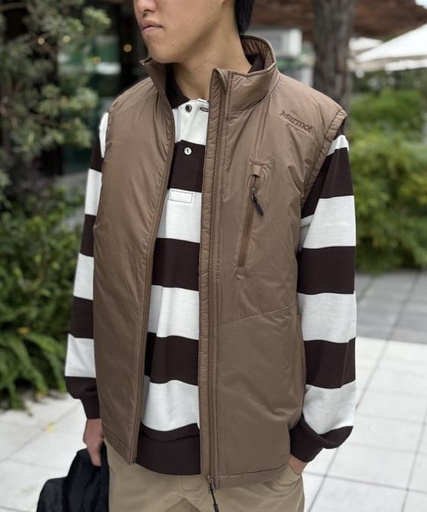 ビームスゴルフ　ベージュ ダウンベスト スカート ビームス ゴルフ 玉川髙島屋S・C店（1127218） スタイリング