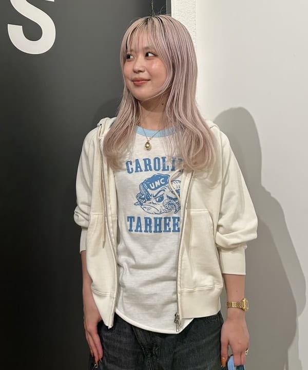 ando naoさんの「BEAMS WOMEN｜【別注】Lee &times; maturely / デニム アシメ パンツ」を使ったコーディネート