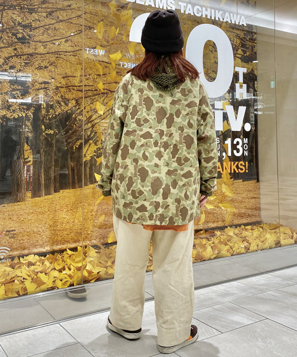 原口 愛さんの「BEAMS WOMEN｜【別注】BUZZ RICKSON'S / ヘリンボーン カモ ジャケット」を使ったコーディネート