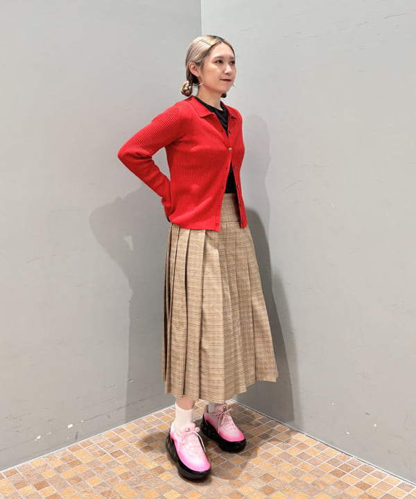 YABUさんの「BEAMS WOMEN｜リブ ポロ カーディガン」を使ったコーディネート