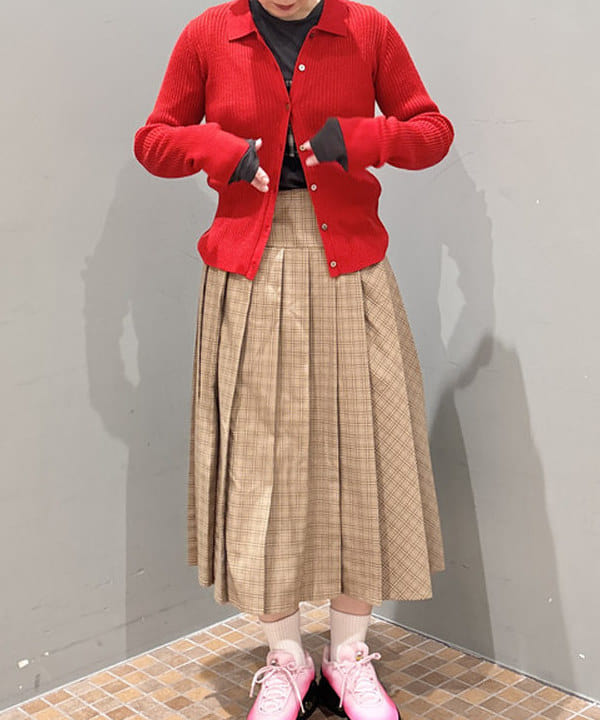 YABUさんの「BEAMS WOMEN｜リブ ポロ カーディガン」を使ったコーディネート