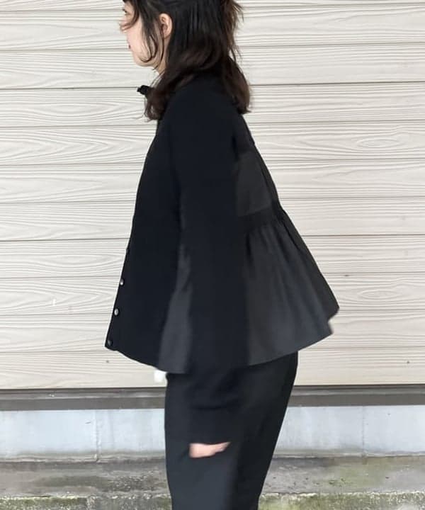 晶さんの「BEAMS WOMEN｜異素材 キリカエ カーディガン」を使ったコーディネート