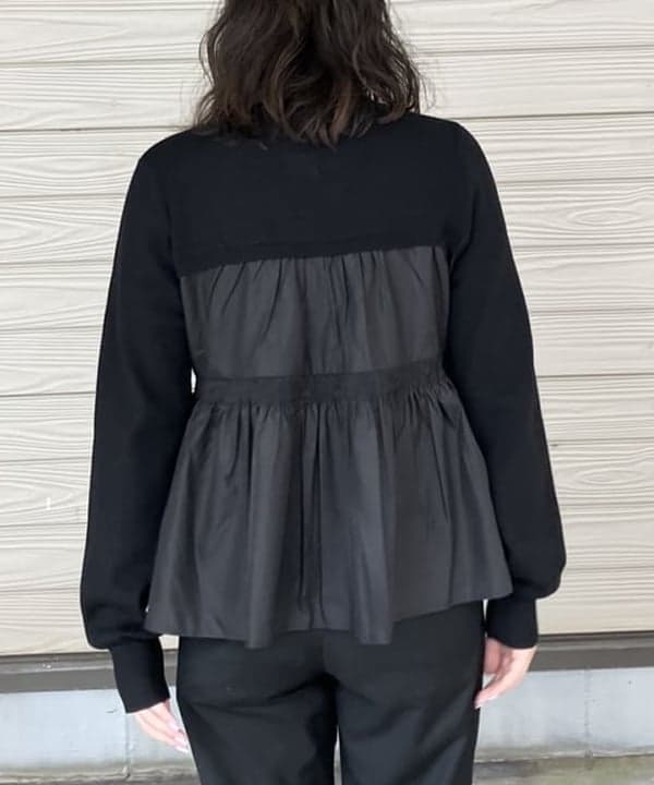 晶さんの「BEAMS WOMEN｜異素材 キリカエ カーディガン」を使ったコーディネート