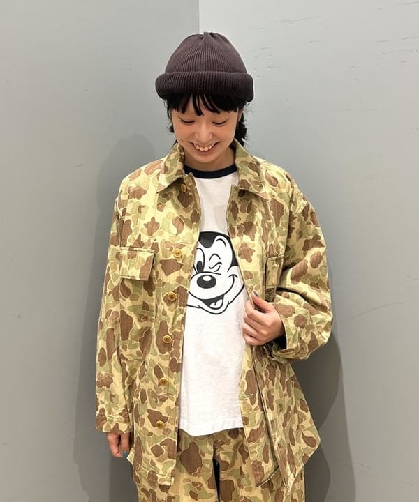 ばるたんさんの「BEAMS WOMEN｜【別注】BUZZ RICKSON'S / ヘリンボーン カモ ジャケット」を使ったコーディネート