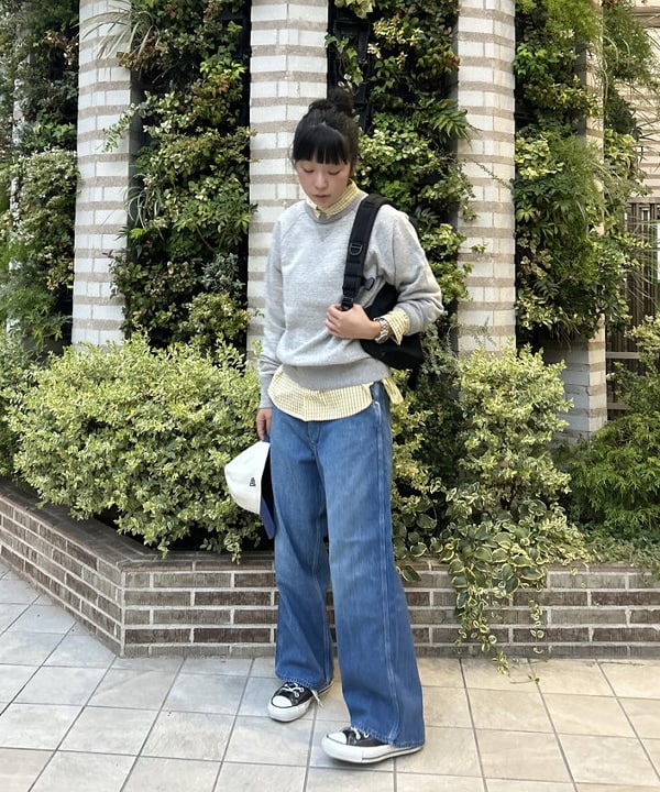 ばるたんさんの「BEAMS WOMEN｜ブロード リブ クルーネック スウェット」を使ったコーディネート