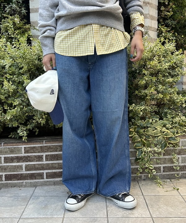 ばるたんさんの「BEAMS WOMEN｜ブロード リブ クルーネック スウェット」を使ったコーディネート