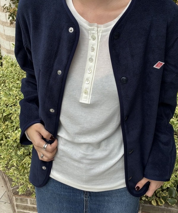 amiriさんの「BEAMS WOMEN｜DANTON / FLEECE COLLARLESS JACKET」を使ったコーディネート