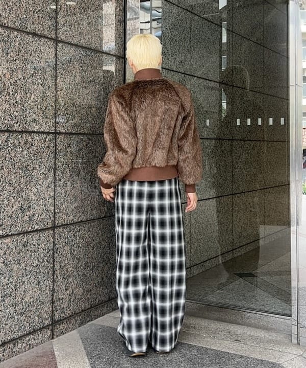 あさひさんの「BEAMS WOMEN｜オンブレチェック ワイド パンツ」を使ったコーディネート