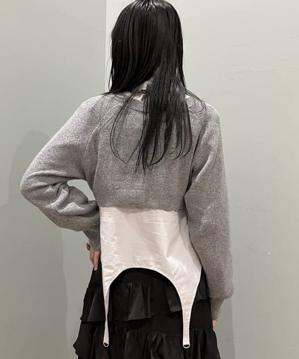 加歩さんの「BEAMS WOMEN｜クロップド クルーネック カーディガン」を使ったコーディネート