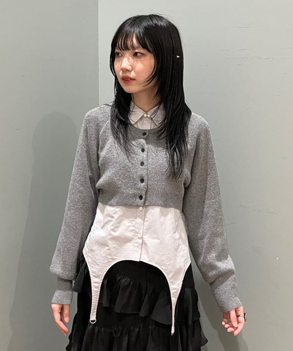 加歩さんの「BEAMS WOMEN｜クロップド クルーネック カーディガン」を使ったコーディネート