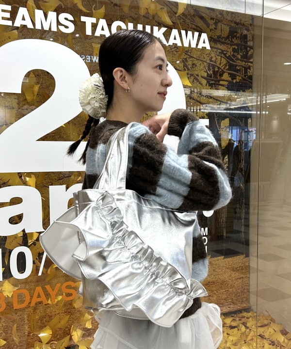 ササキさんの「BEAMS WOMEN｜ワイド ボーダー ポロ ニット」を使ったコーディネート