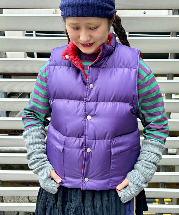 Kyooka Sayakaさんの「BEAMS WOMEN｜リバーシブル ダウン ベスト」を使ったコーディネート