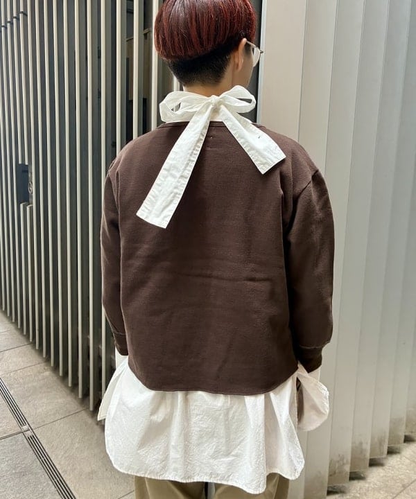 みりさんの「maturely / オーガニック コットン ハート フリルシャツ」を使ったコーディネート