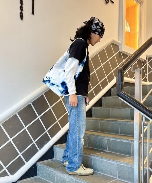 TRINITE × SND ヘアタイ ストリートスタイル スクエア TOKYO CULTUART by BEAMS（1128711） スタイリング