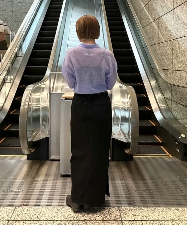 NATSUKIさんの「BEAMS WOMEN｜【別注】BATONER / シアー モヘヤ ポロニット」を使ったコーディネート