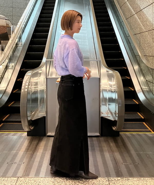 NATSUKIさんの「BEAMS WOMEN｜【別注】BATONER / シアー モヘヤ ポロニット」を使ったコーディネート