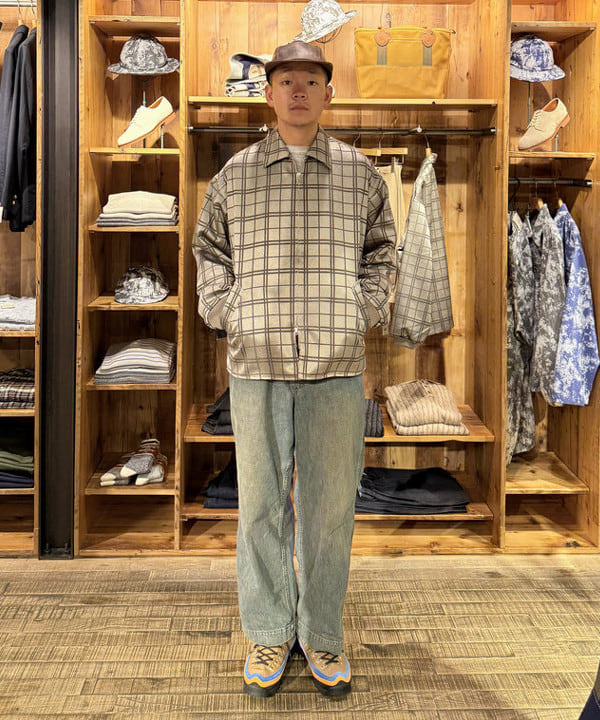 ウィムガゼット ドローイング ヘビーリネンパールジャケット 38 美品 25SS ウィムガゼット ドローイング ヘビーリネンパールジャケット 38