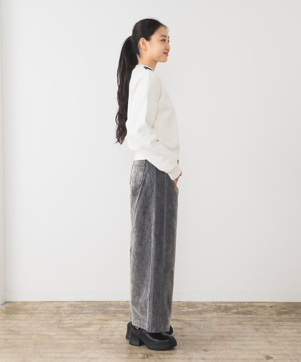 ayaさんの「BEAMS WOMEN｜フロッキー デニム ワイド パンツ」を使ったコーディネート