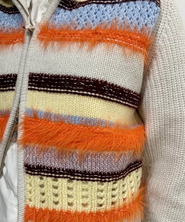 早川 萌子さんの「BEAMS WOMEN｜【別注】boussole / ボーダージップ ニット カーディガン」を使ったコーディネート