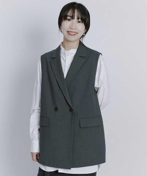 中丸　栞さんの「BEAMS WOMEN｜ウール ジャージ リボン スカート」を使ったコーディネート