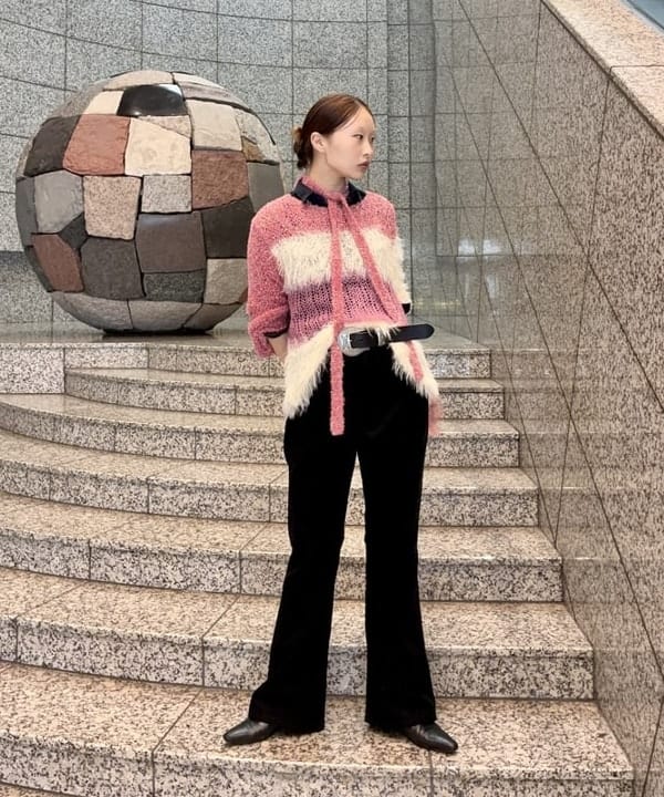 水野 萌香さんの「BEAMS WOMEN｜maturely / スリーヤーン ボウタイ ロングスリーブ」を使ったコーディネート