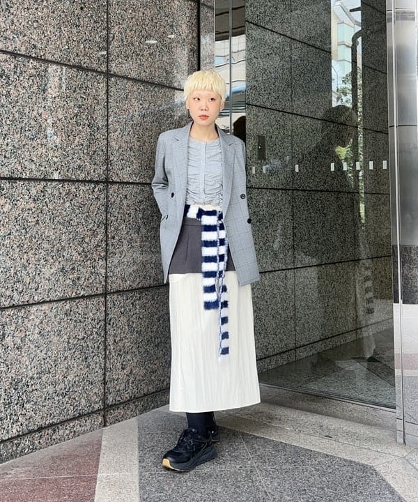 あさひさんの「BEAMS WOMEN｜異素材 レイヤード スカート」を使ったコーディネート