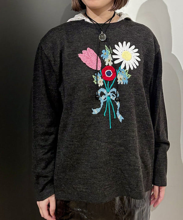 早川 萌子さんの「BEAMS WOMEN｜【別注】GIM CONTEXT / Bouquet ニット」を使ったコーディネート