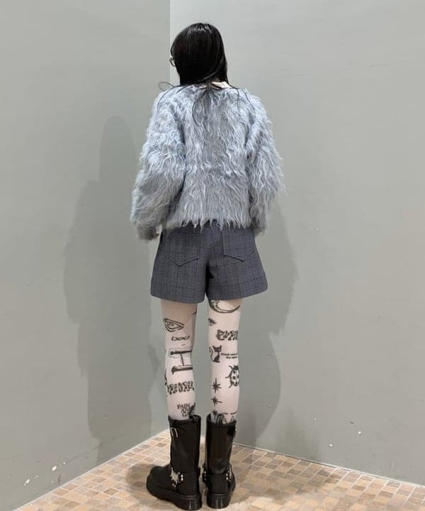 加歩さんの「BEAMS WOMEN｜RBS / ミックスシャギー クルーネック カーディガン」を使ったコーディネート