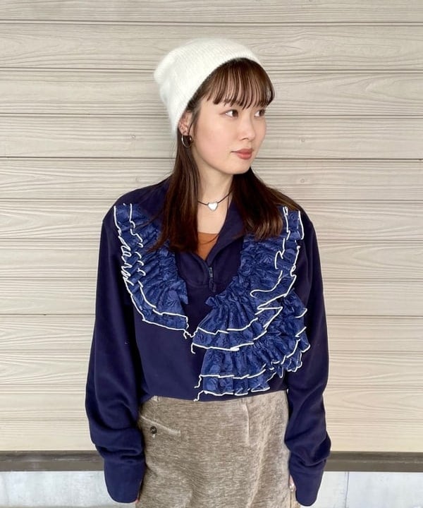 カタヤマ アヤさんの「BEAMS WOMEN｜【別注】Orfeo &times; maturely / フリース ハーフジップ」を使ったコーディネート