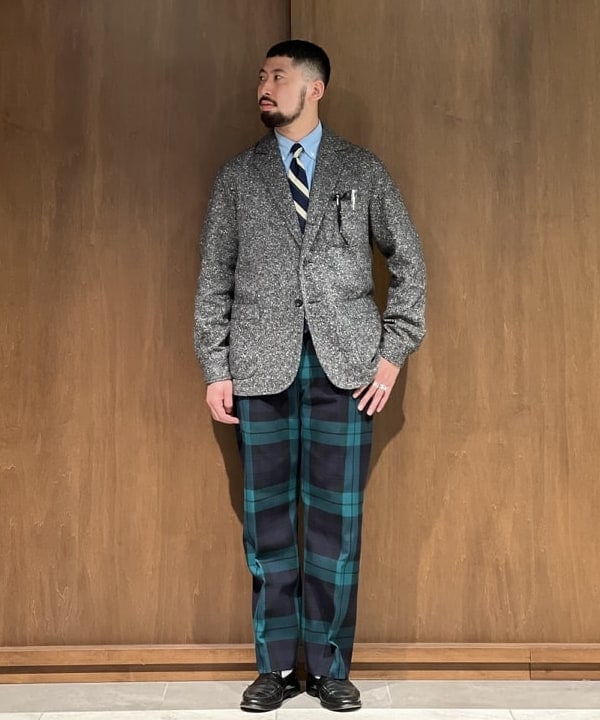 moon　BEAMS TAILORカスタムコットンスーツ　ライトブルー　M moon様専用 BEAMS TAILORカスタムコットンスーツ ライトブルー M