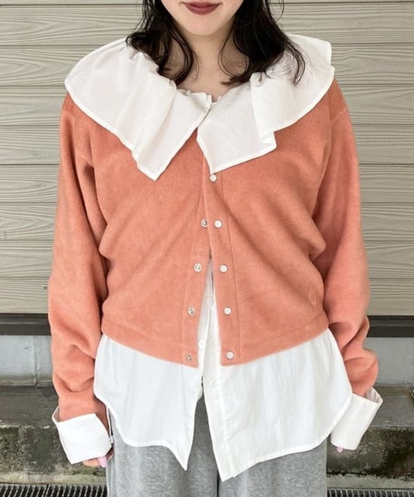 晶さんの「BEAMS WOMEN｜ORCIVAL / フリース クルーネック カーディガン」を使ったコーディネート