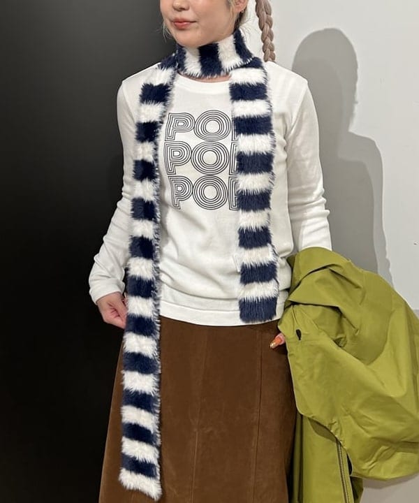 ando naoさんの「BEAMS WOMEN｜【別注】athletic wear MASON / メッセージ ロングスリーブ Tシャツ」を使ったコーディネート