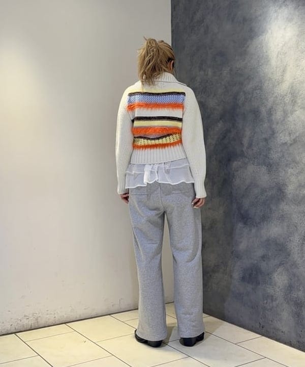 福田 まみさんの「BEAMS WOMEN｜【別注】BOUSSOLE / ボーダージップ ニット カーディガン」を使ったコーディネート