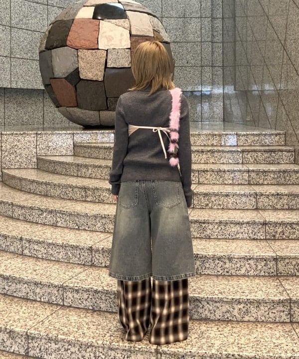 まゆちゃんさんの「BEAMS WOMEN｜リブ ポロ カーディガン」を使ったコーディネート