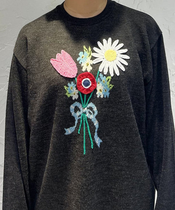 仙田 こころさんの「BEAMS WOMEN｜【別注】GIM CONTEXT / Bouquet ニット」を使ったコーディネート