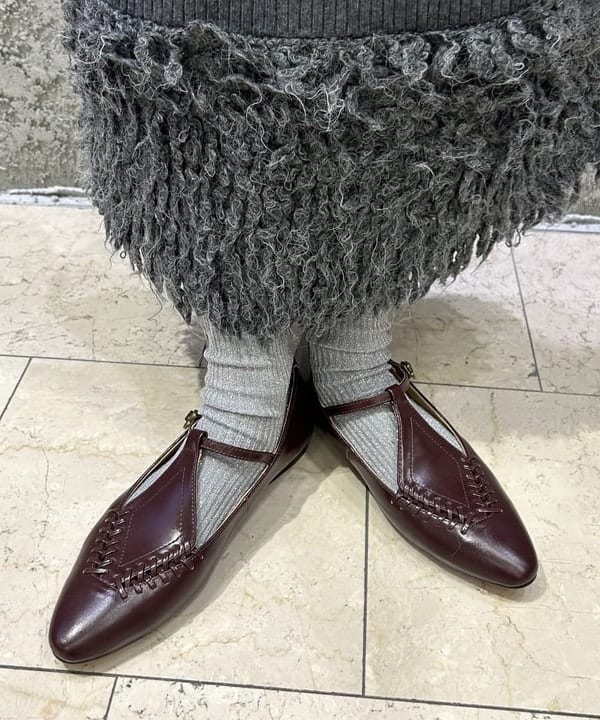 ササキさんの「BEAMS WOMEN｜RBS / フリンジ キリカエ クルーネック ニット」を使ったコーディネート